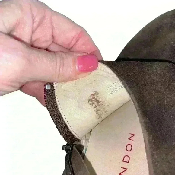 Sacha London Virgo Hidden Wedge Platform Ankle Booties Womens Size 8.5. Brown - Picture 10 of 12